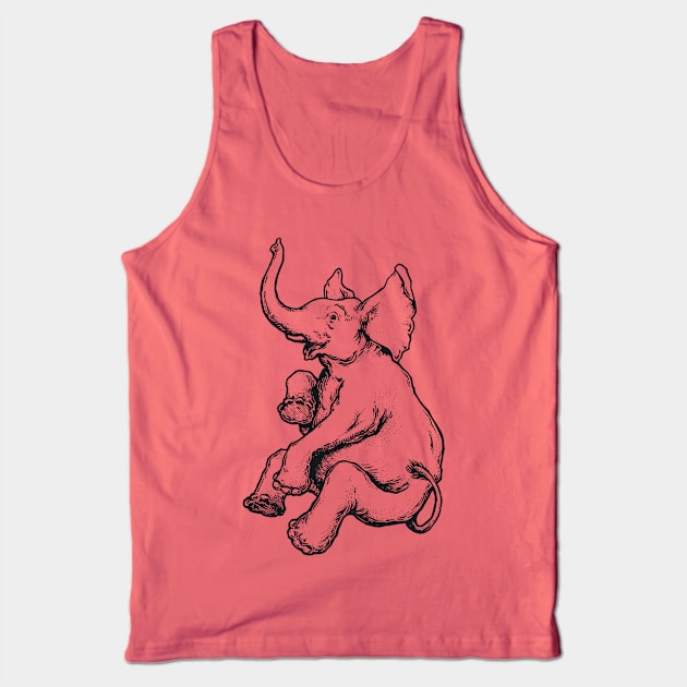 A Levity of Animal: Elephant in the Room Tank Top by calebfaires